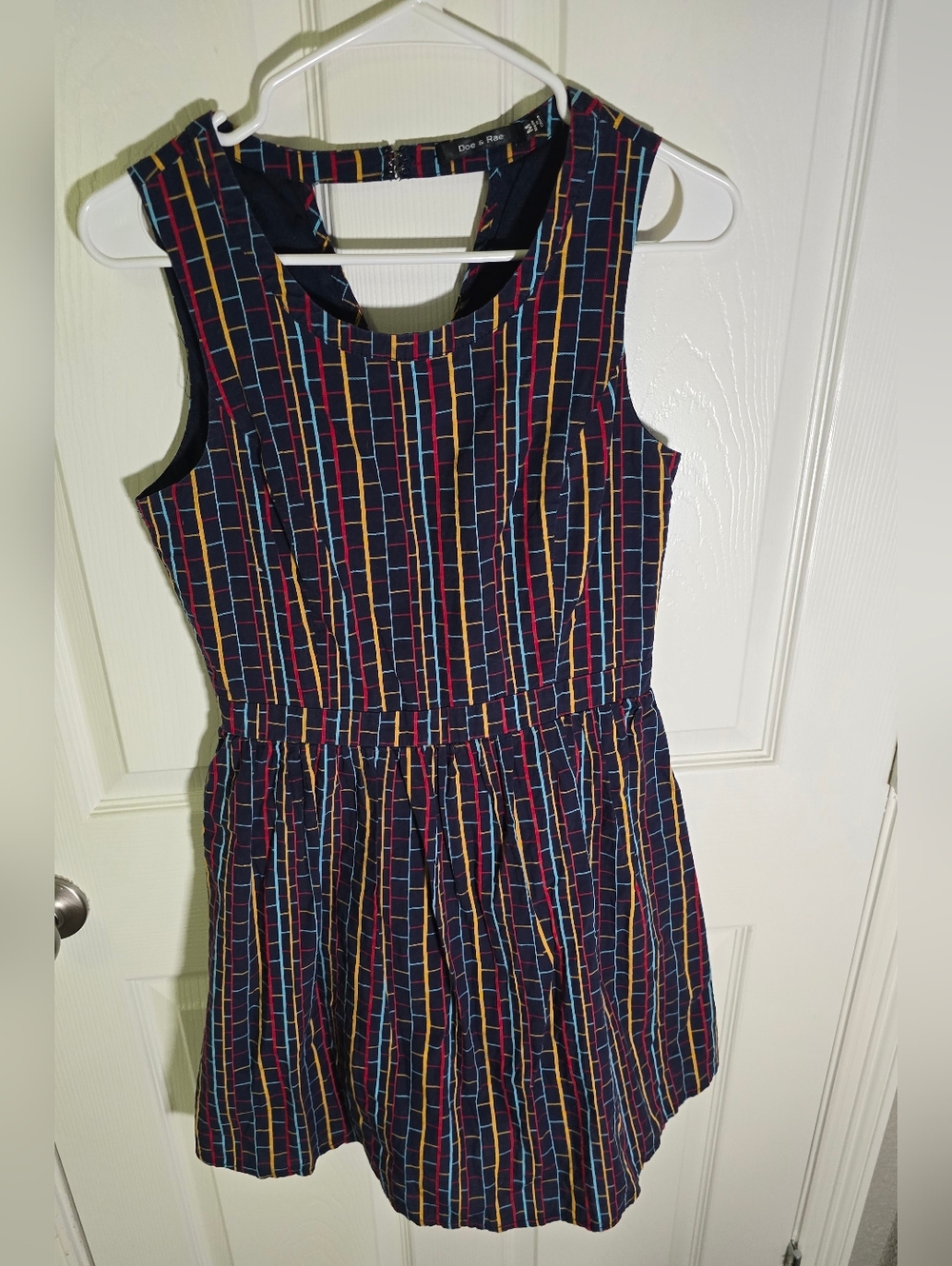 Doe & Rae Womens Multicolor Sleeveless Short Casual Dress Medium